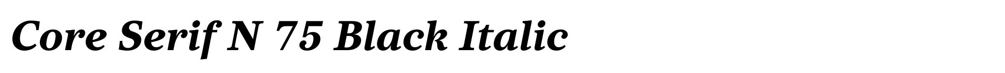Core Serif N 75 Black Italic image